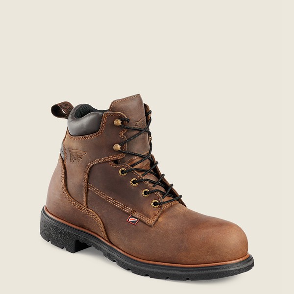 Mens Red Wing Dynaforce® - 6-inch Soft Toe - Work Boots Brown - OUD402639